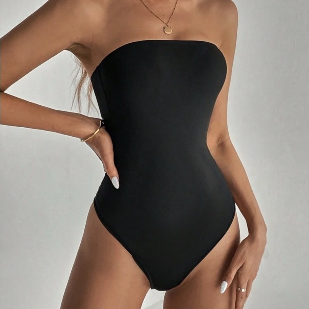 NWT Black Strapless Bodysuit Size XL Tall